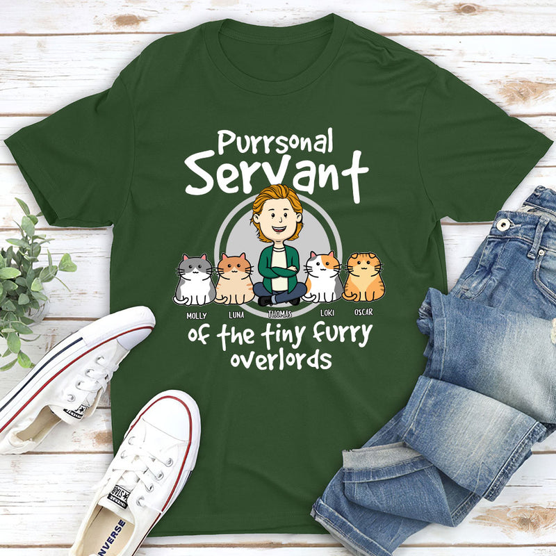 Cat Purrsonal Servant - Personalized Custom Unisex T-shirt