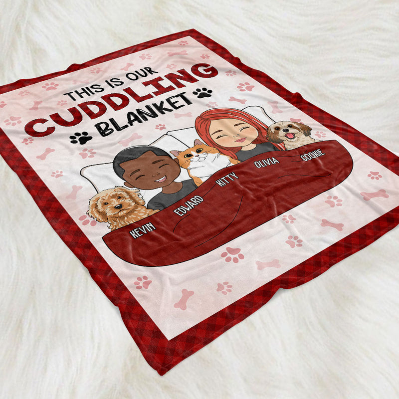 Couple Cuddling Blanket - Personalized Custom Fleece Blanket