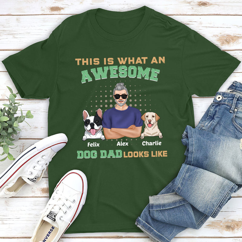 Unbeatable Cool Dog Dad - Personalized Custom Unisex T-shirt