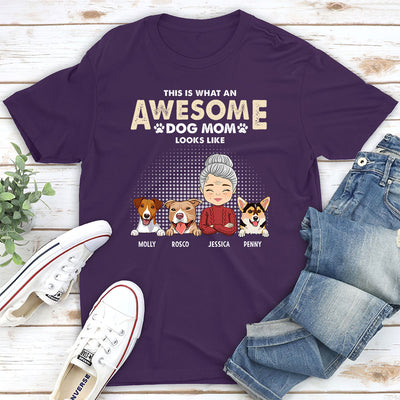 Awesome Dog Mom/Dad - Personalized Custom Unisex T-shirt