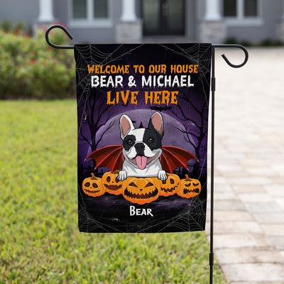 Pumpkin Dog - Personalized Custom Garden Flag