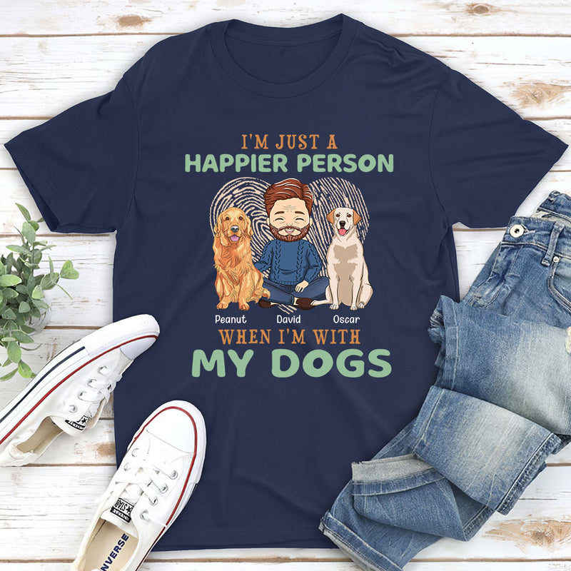 Happier Person - Personalized Custom Unisex T-shirt