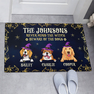 Never Mind The Witch - Personalized Custom Doormat
