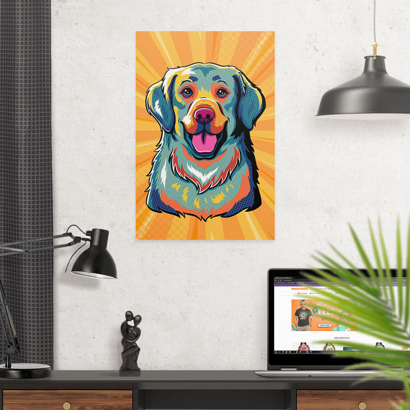 Golden Retriever Pop Art - Poster