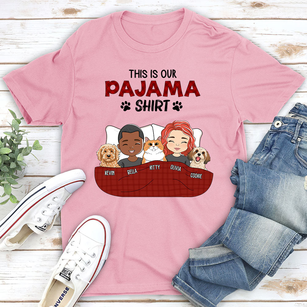 Pajama Shirt Couple - Personalized Custom Unisex T-shirt – PAWSIONATE