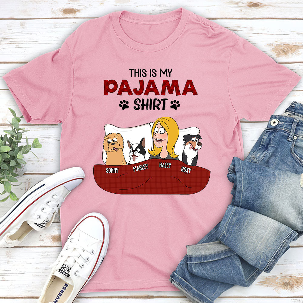 Funny Pajama Shirt Personalized Custom Unisex T shirt PAWSIONATE