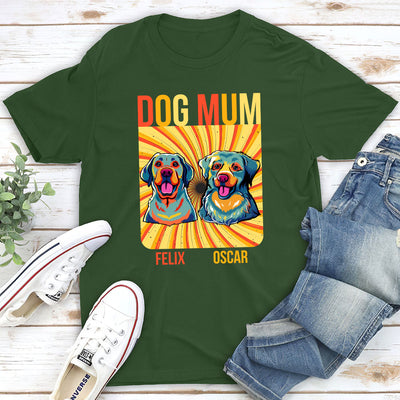 Pop Art Dog Mom Dad - Personalized Custom Unisex T-shirt