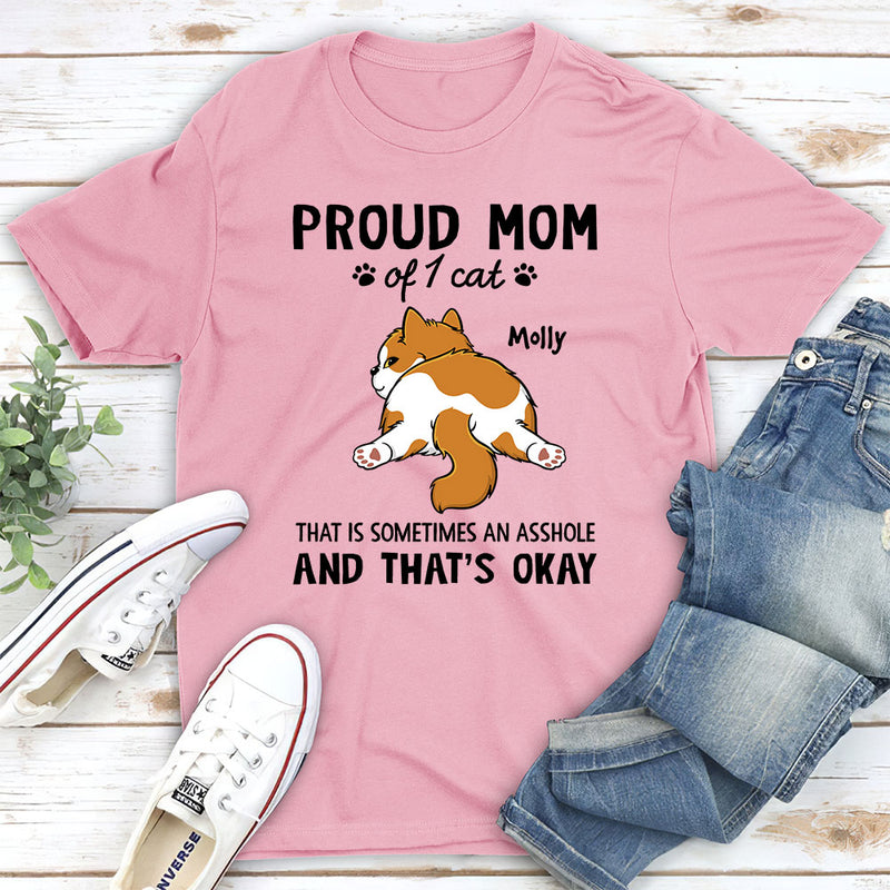 Proud Cat Mom - Personalized Custom Unisex T-shirt