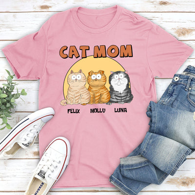 Cat Mom Circle - Personalized Custom Unisex T-shirt