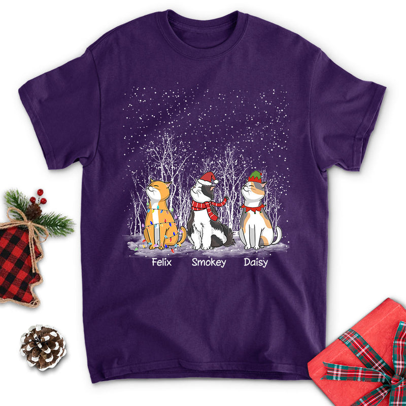 Winter Cat - Personalized Custom Unisex T-shirt