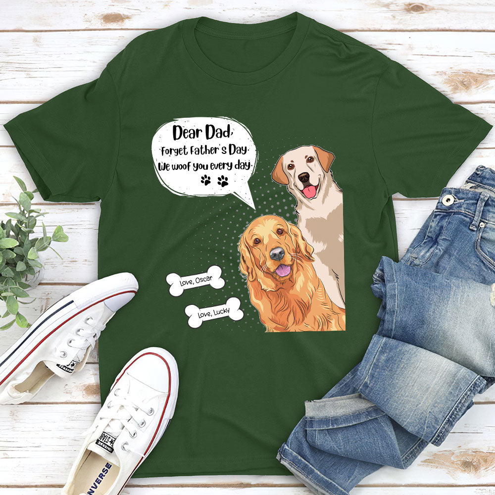 I Woof You Every Day Personalized Dog Owner Custom Unisex T-shirt