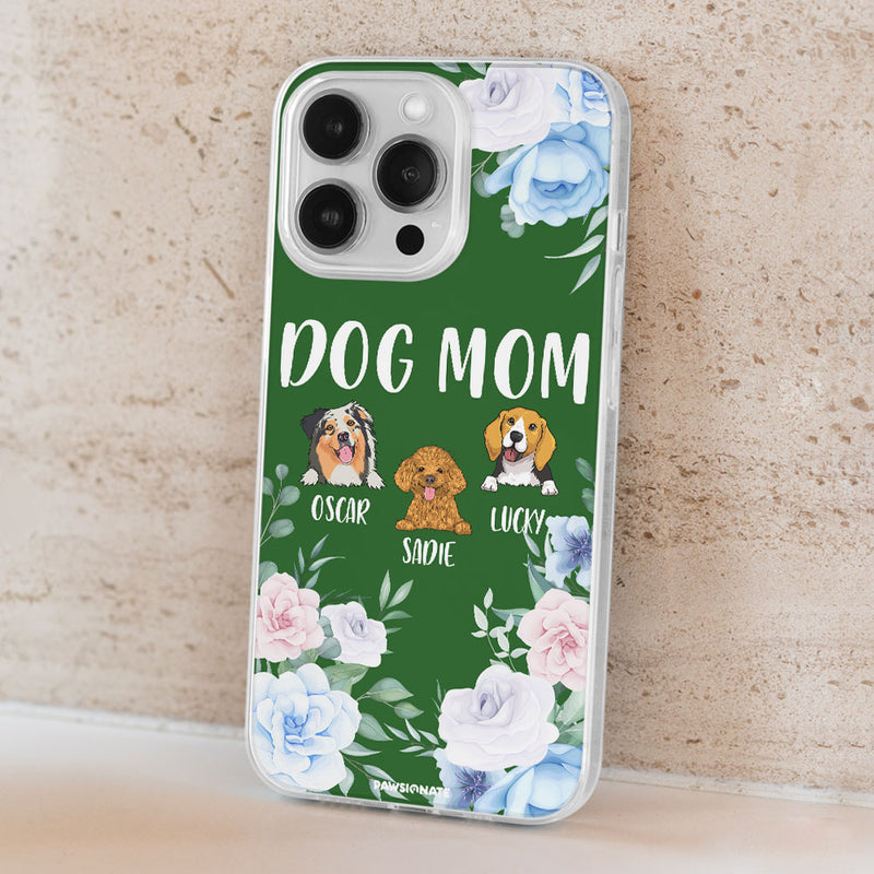 Dog Mom Flower - Personalized Custom Phone Case