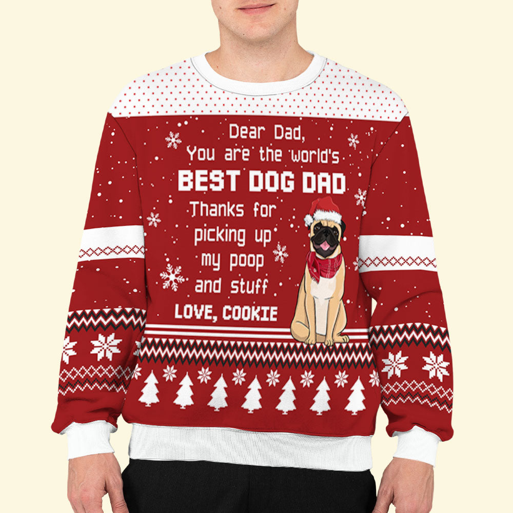 Thank You Dog Parent Custom Dogs Lover Personalized Christmas Ugly Sweatshirt