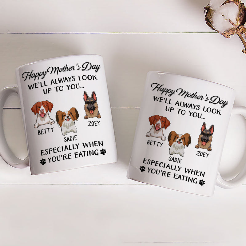 Dog Look Up To You - Personalized Custom Coffee Mug