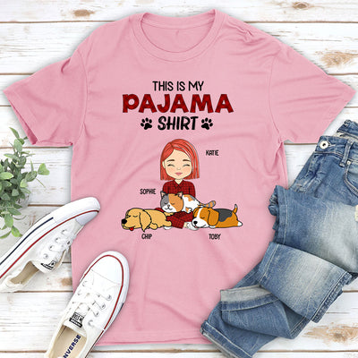 Sleeping Pet Pajama Shirt - Personalized Custom Unisex T-shirt