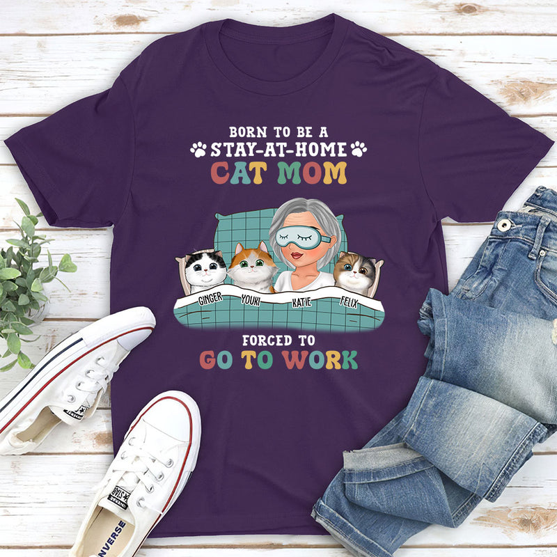 Stay-at-home Cat Mom - Personalized Custom Premium T-shirt