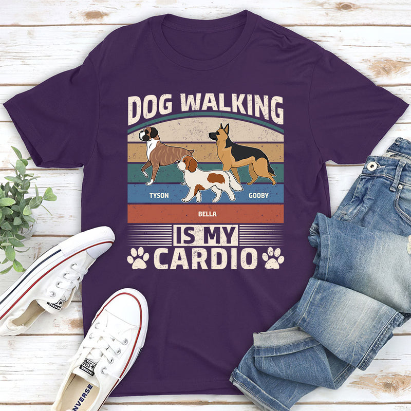 Cardio With Dog Retro - Personalized Custom Unisex T-shirt