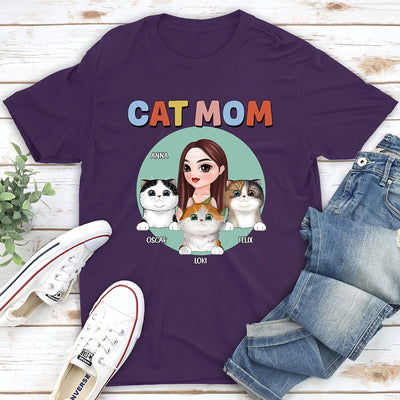 Cat Mom - Personalized Custom Unisex T-shirt