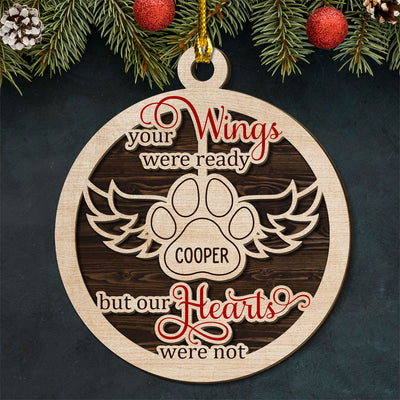 Angel Wings - Personalized Custom 2-layered Wood Ornament