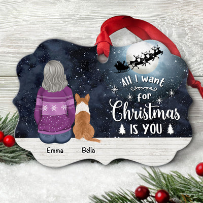 All I Want For Christmas Is You - Personalized Custom Aluminum Ornament