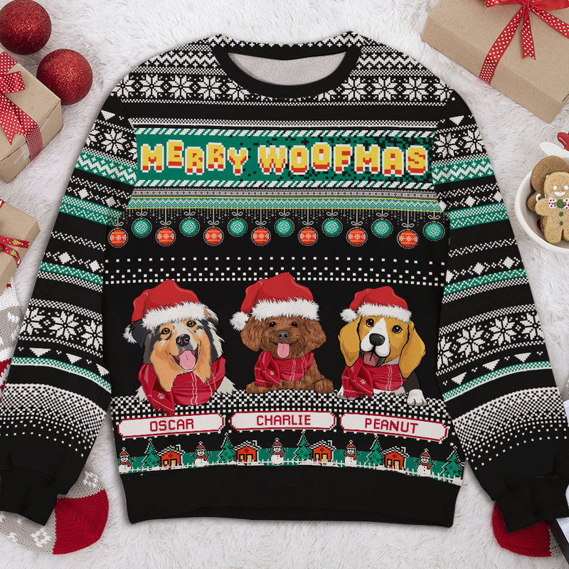 Merry Woofmas - Personalized Custom All-Over-Print Sweatshirt