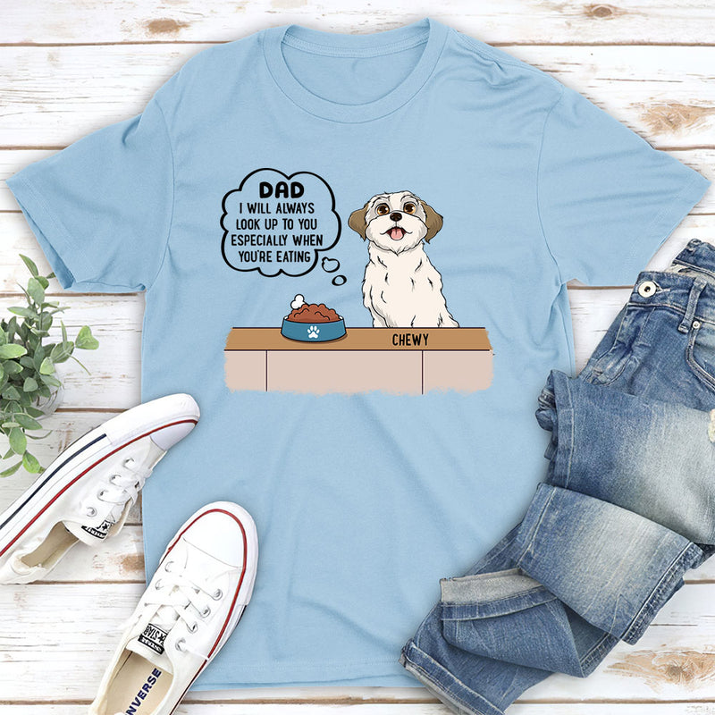 Dogs Looking Up - Personalized Custom Unisex T-shirt