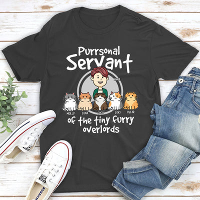 Cat Purrsonal Servant - Personalized Custom Unisex T-shirt