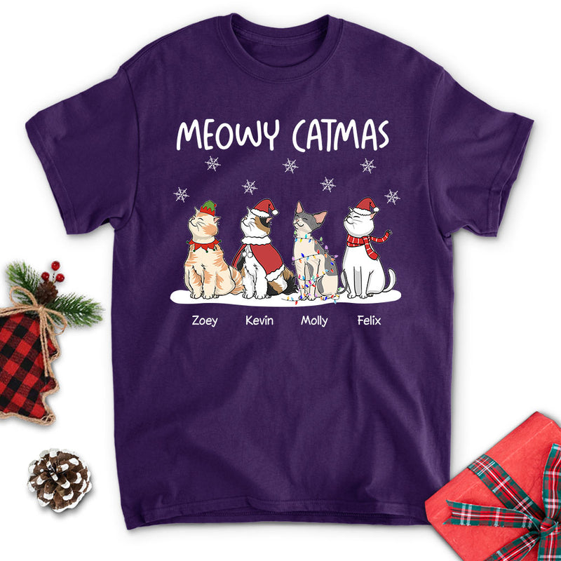 Meowy Catmas - Personalized Custom Unisex T-shirt