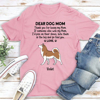 Dear Dog Dad/Mom - Personalized Custom Unisex T-shirt