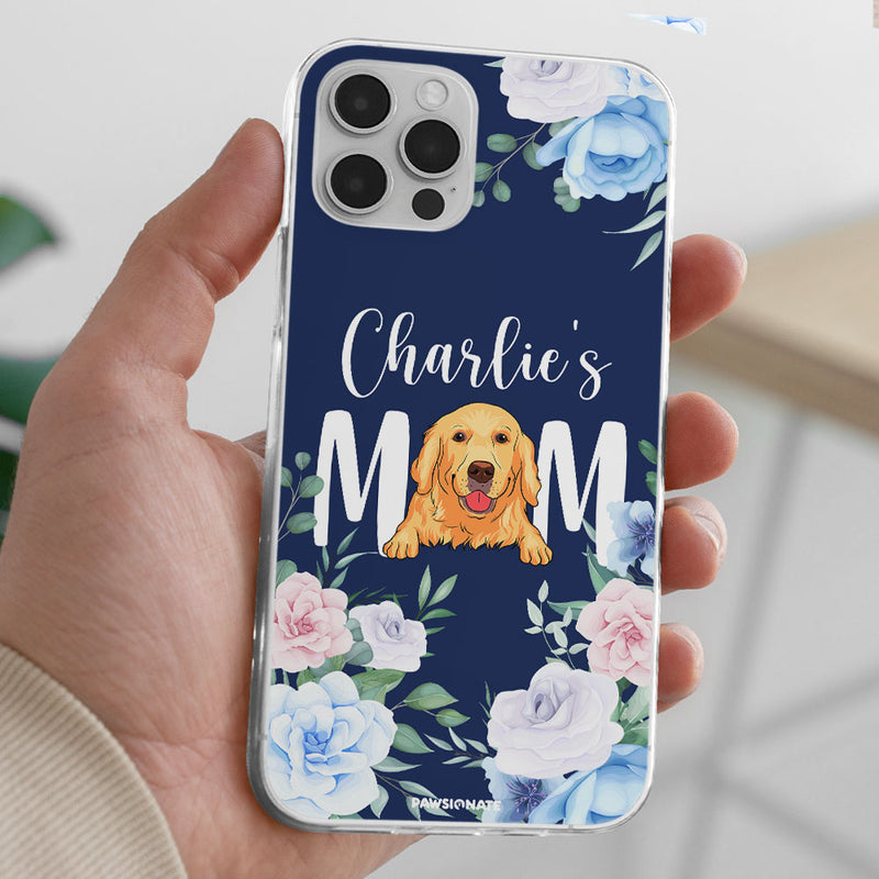 Dog Mom Flower - Personalized Custom Phone Case