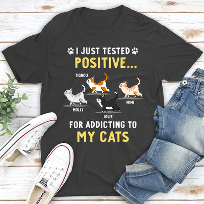 Addicting To Cats - Personalized Custom Unisex T-shirt