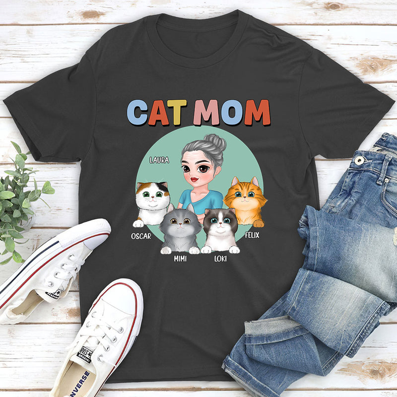 Cat Mom - Personalized Custom Unisex T-shirt