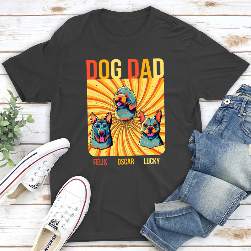 Pop Art Dog Mom Dad - Personalized Custom Unisex T-shirt