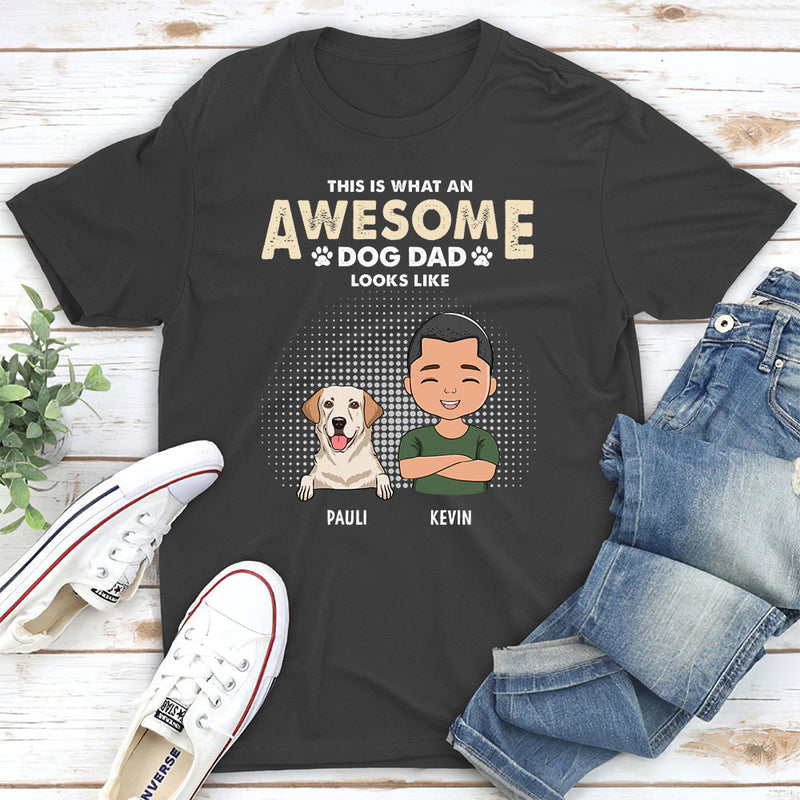 Awesome Dog Mom/Dad - Personalized Custom Unisex T-shirt