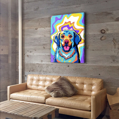 Golden Retriever Pop Art 3 - Canvas Print