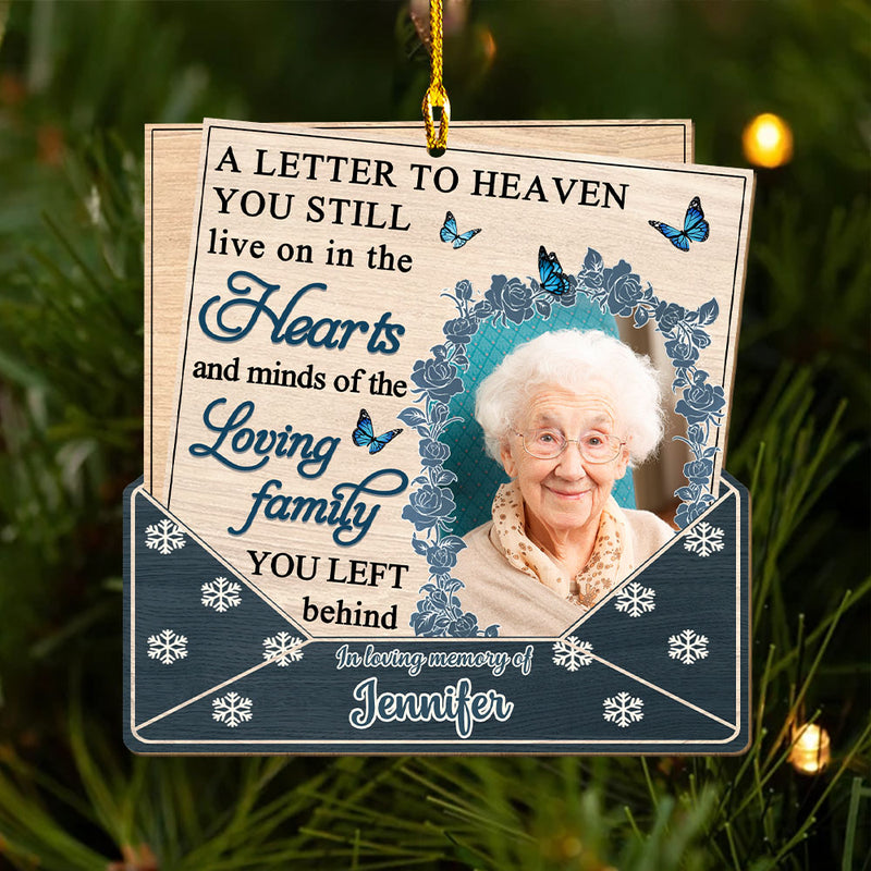 Hearts And Minds Letter - Personalized Custom 1-layered Wood Ornament