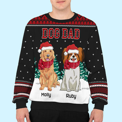 Dog Dad Mom Pattern - Personalized Custom All-Over-Print Sweatshirt