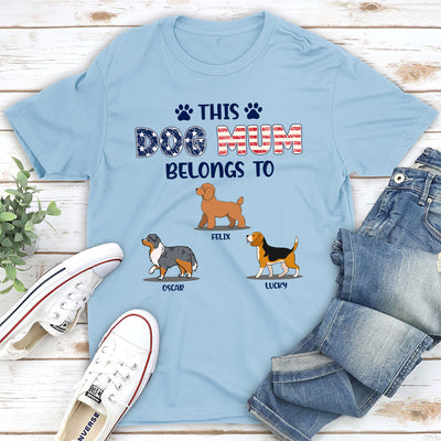 Dad Belongs To Me - Personalized Custom Unisex T-shirt