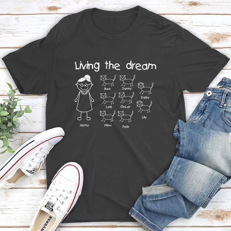 Living The Dream - Personalized Custom Unisex T-shirt