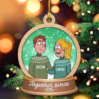 Together Time - Personalized Custom 1-layered Wood Ornament