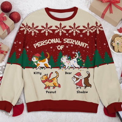 Personal Cat Servant - Personalized Custom All-Over-Print Sweatshirt