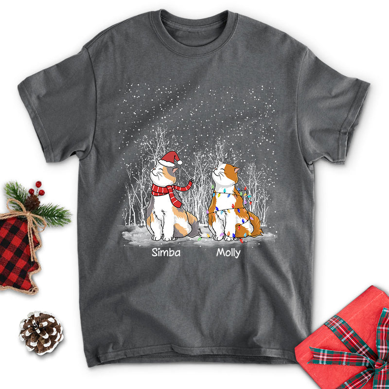 Winter Cat - Personalized Custom Unisex T-shirt