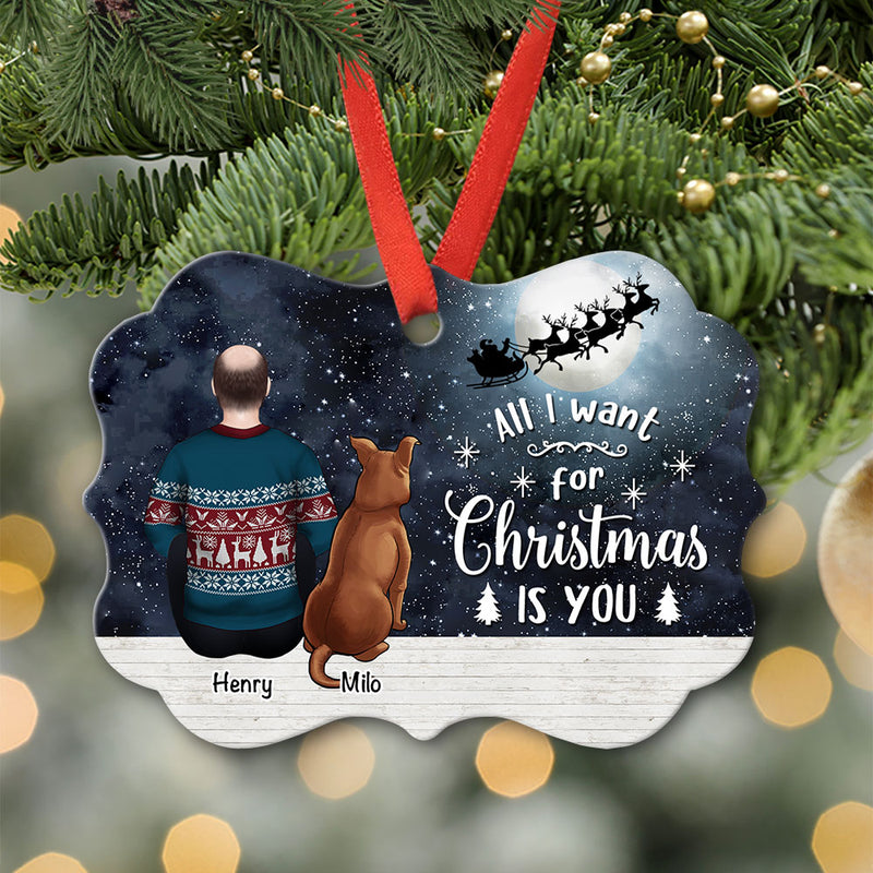 All I Want For Christmas Is You - Personalized Custom Aluminum Ornament