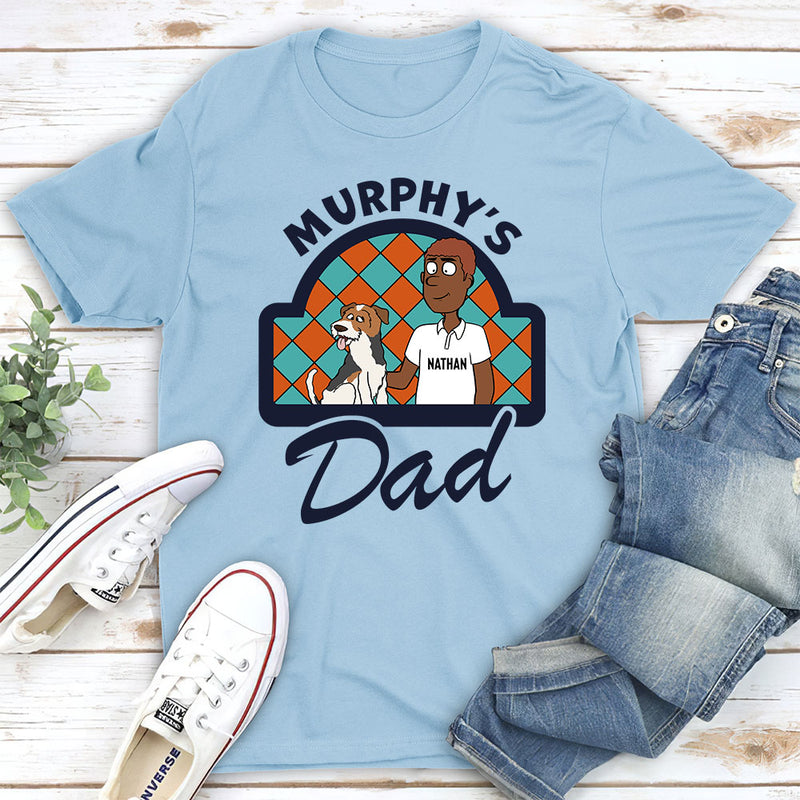 Dog Mom Dad Cartoon - Personalized Custom Unisex T-shirt