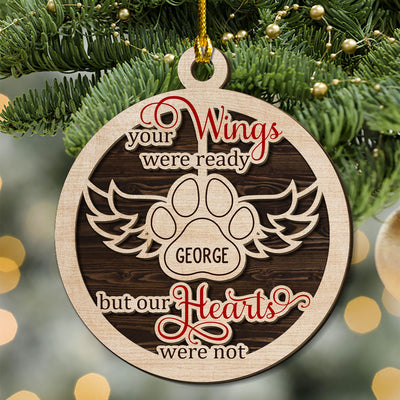 Angel Wings - Personalized Custom 2-layered Wood Ornament