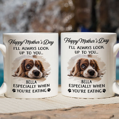 Dog Look Up To You Photo - Personalized Custom Coffee Mug