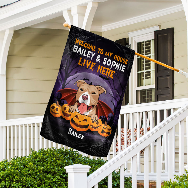 Pumpkin Dog - Personalized Custom Garden Flag