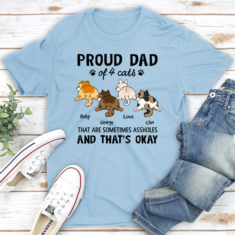 Proud Cat Mom - Personalized Custom Unisex T-shirt