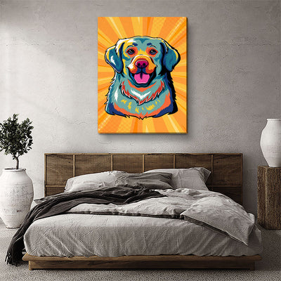 Golden Retriever Pop Art - Canvas Print