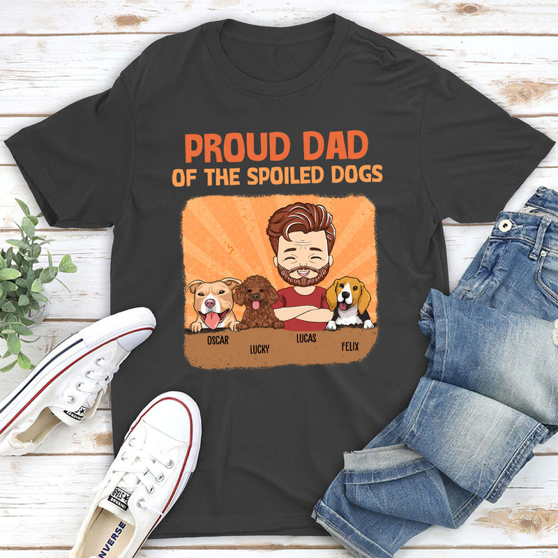 Spoiled Dog Vs Proud Mom - Personalized Custom Unisex T-shirt